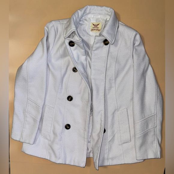 Faded Glory Jackets & Blazers - Faded Glory Womens White Peacoat Jacket; Size Large 12-14